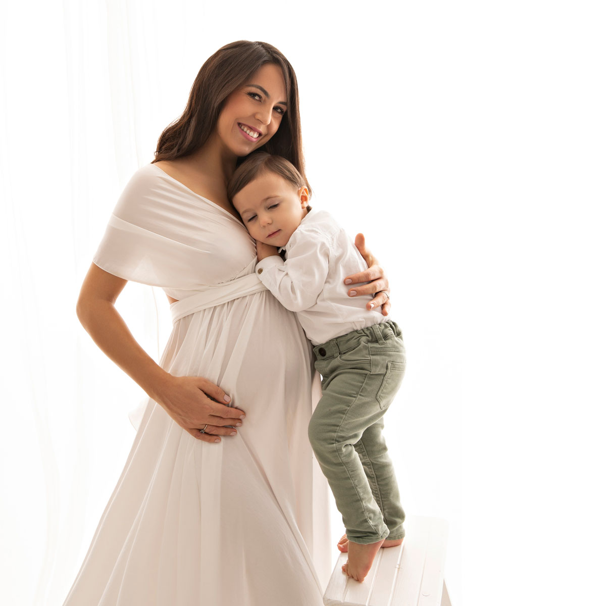 Babybauch Shooting mit Geschwister